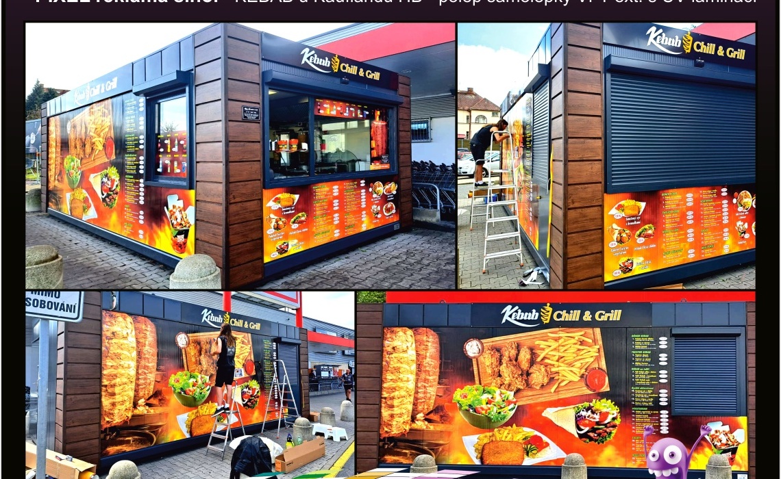 PIXEL reklama s.r.o. - Kebab u Kauflandu HB - velkoformátový tisk s laminací